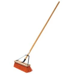 Leonard 18-Inch Heavy-Duty Push Broom With Hardwood Handle -Outdoor Garden Store 1318 2