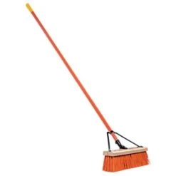 Leonard 18-Inch Heavy-Duty Push Broom With Steel Handle -Outdoor Garden Store 2318 1