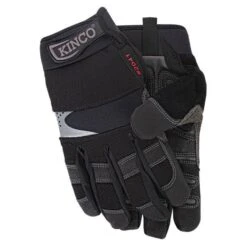 Kincopro Black And Gray Suede Gloves