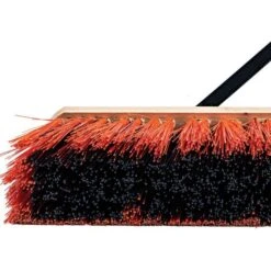 Leonard Dual-Bristle Push Broom, 24-Inch Wide Block With Steel Handle -Outdoor Garden Store 2624 3