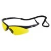 Safety Glasses Octane Black W/Amber Lens And Lanyard 12/Box