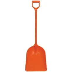 Poly Scoop Shovel With Extended D-Grip Handle By A.M. Leonard, 14in Width X 17-3/4in Head, 30in Length, Lifetime Warranty
