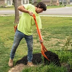 Poly Mulching Fork With D-Grip Handle By A.M. Leonard, 8 Tine, 15in Scoop X 44in Length, Lifetime Warranty -Outdoor Garden Store apf810 6 1