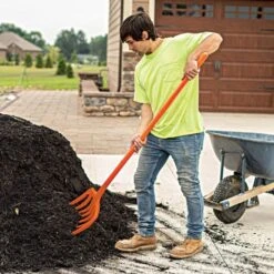 Leonard 8-Tine Poly Mulching Fork With Straight Handle -Outdoor Garden Store apf815 live2 10.20.22