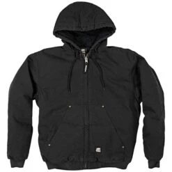 BERNE Original Washed Hooded Jackets, Black, Size 3XL